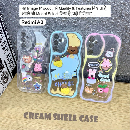 Cream Shell Case Case For Redmi A3