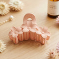 Large Plastic Hair Clip – Elegant Flower Design for Women