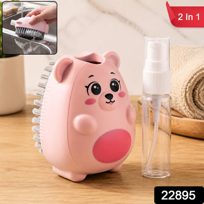 2-in-1 Soap Dispenser Cleaning Brush for Easy Kitchen & Bath