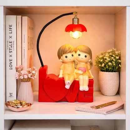 Red Romantic Couple Love Lamp Night Light Decorative Showpiece