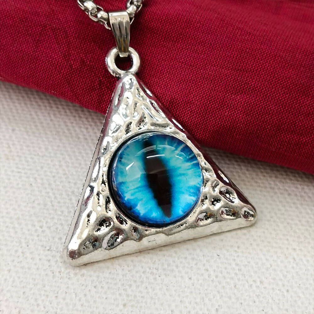 Illuminati Horus Demon Blue Chain Pendant