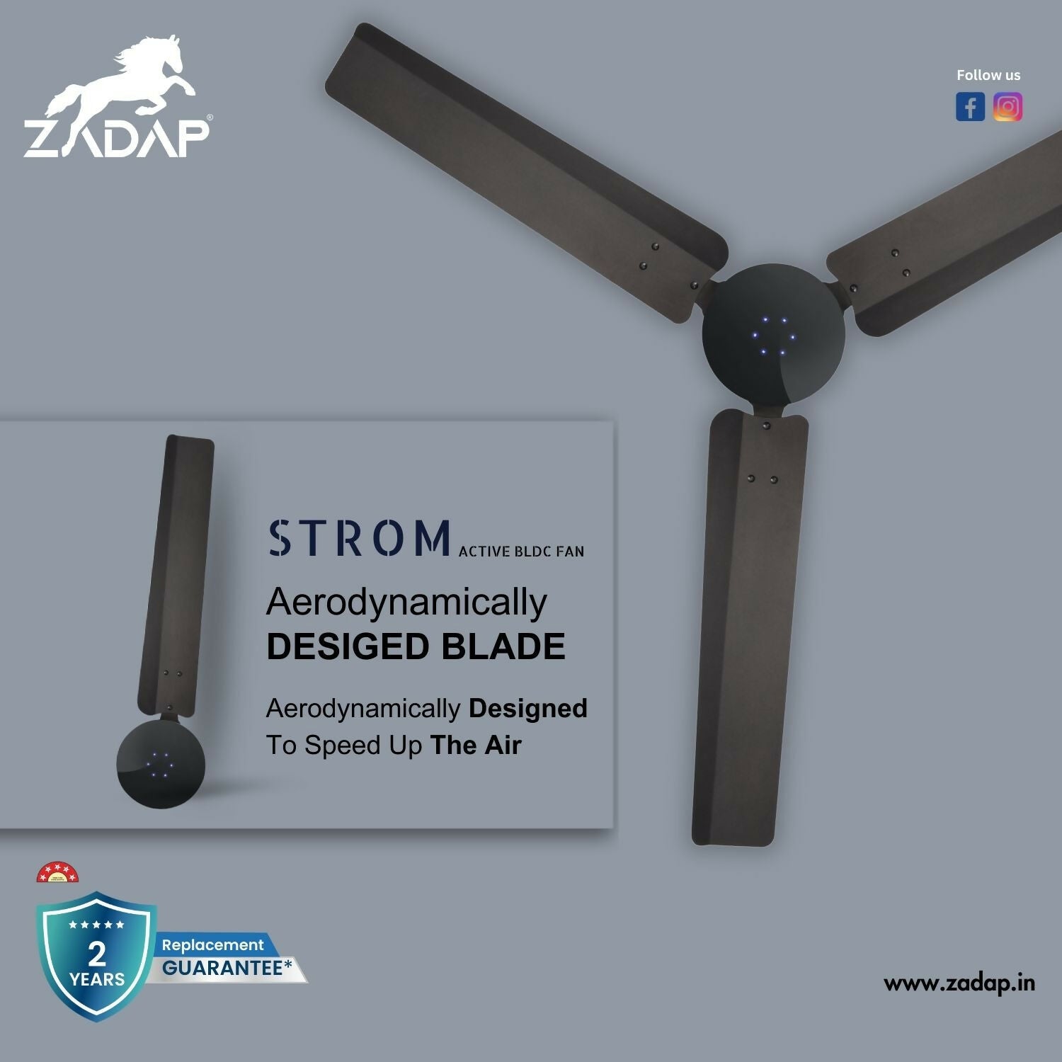 Remote control for ZADAP STROM BLDC ceiling fan