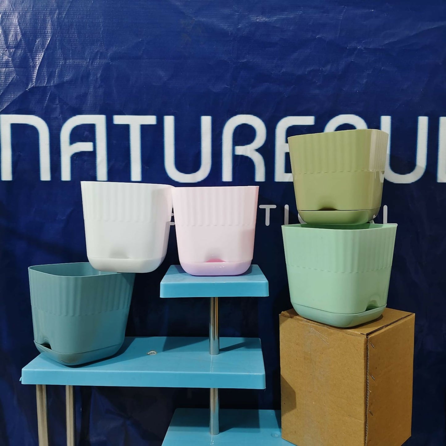 ELITEGROW SQUARE FLOWER POT (PACK OF 5)