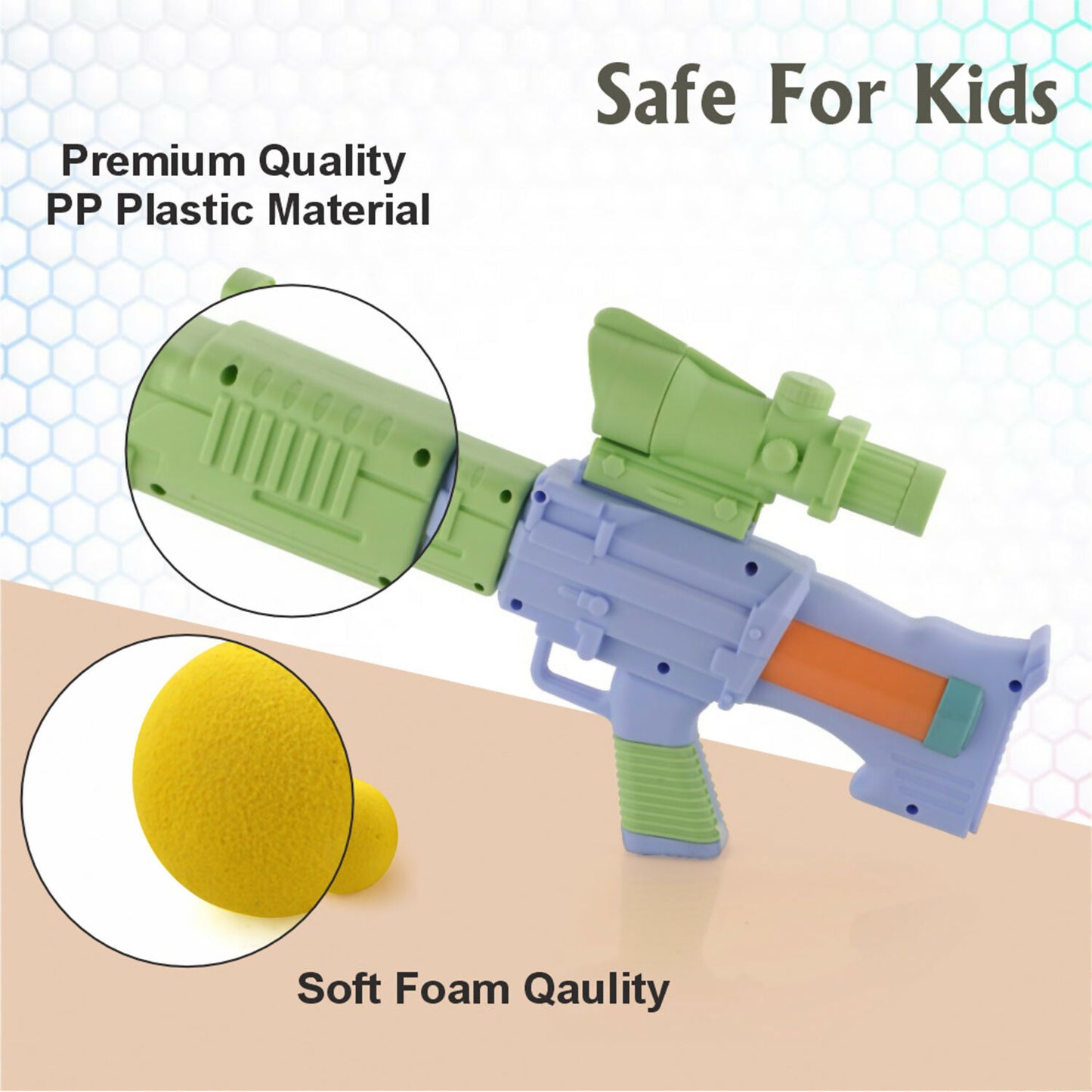 Side view of Aditi Space Explorer Pneumatic Gun showing details