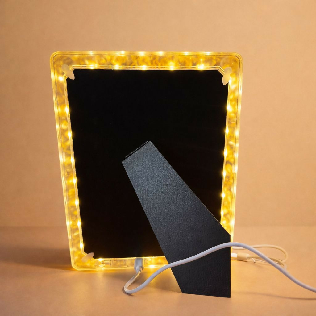 LED Crystal Photo Frame with Light Decorative Table Frame