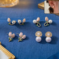 Designer Butterfly Earrings – Elegant Pearl & Floral Studs for Women & Girls