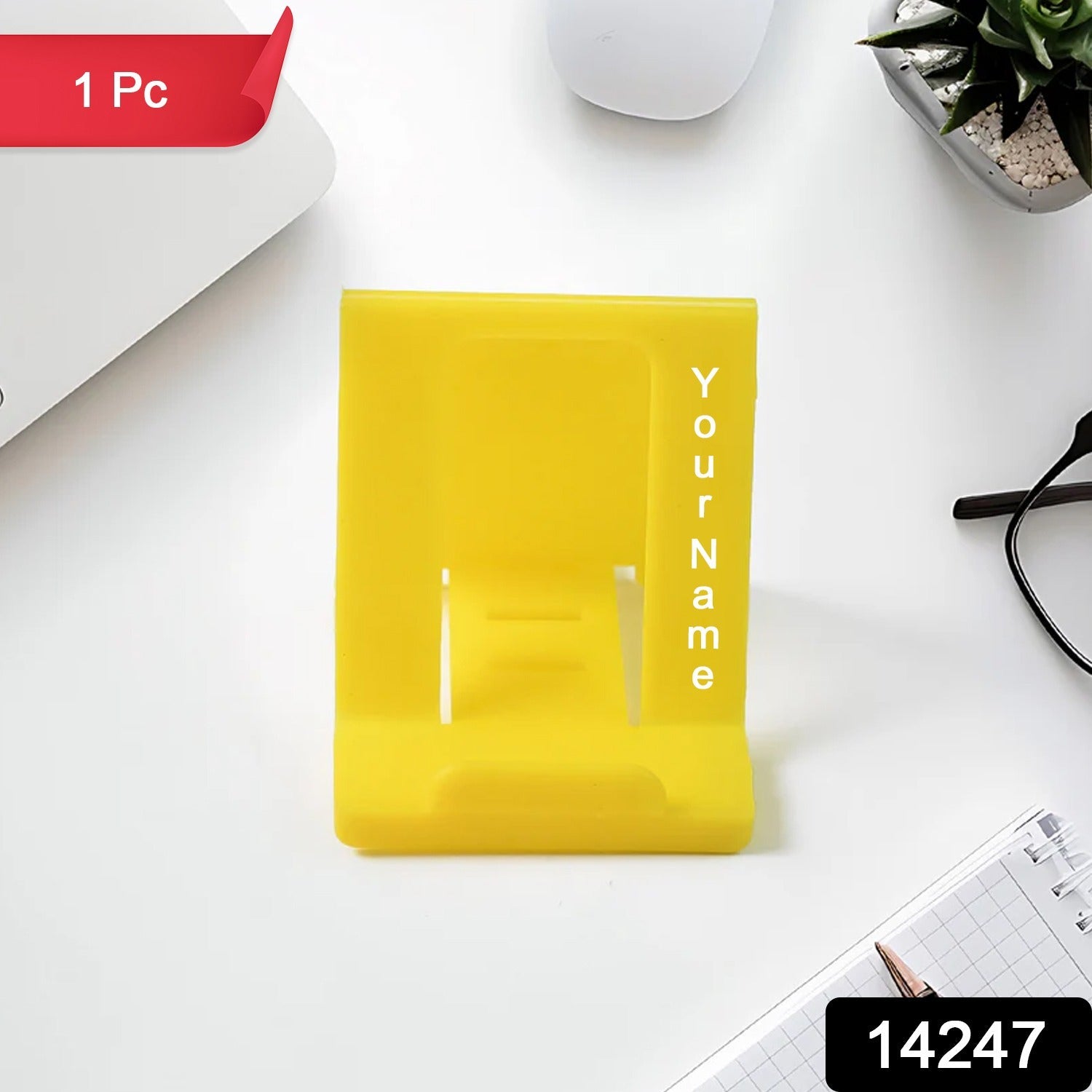 Customized / Personalized Adjustable Foldable Plastic Mobile Phone Stand (1 Pc / Mix Color)