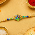 Rakhi – Traditional Colorful Beads and Yellow Thread for Brother