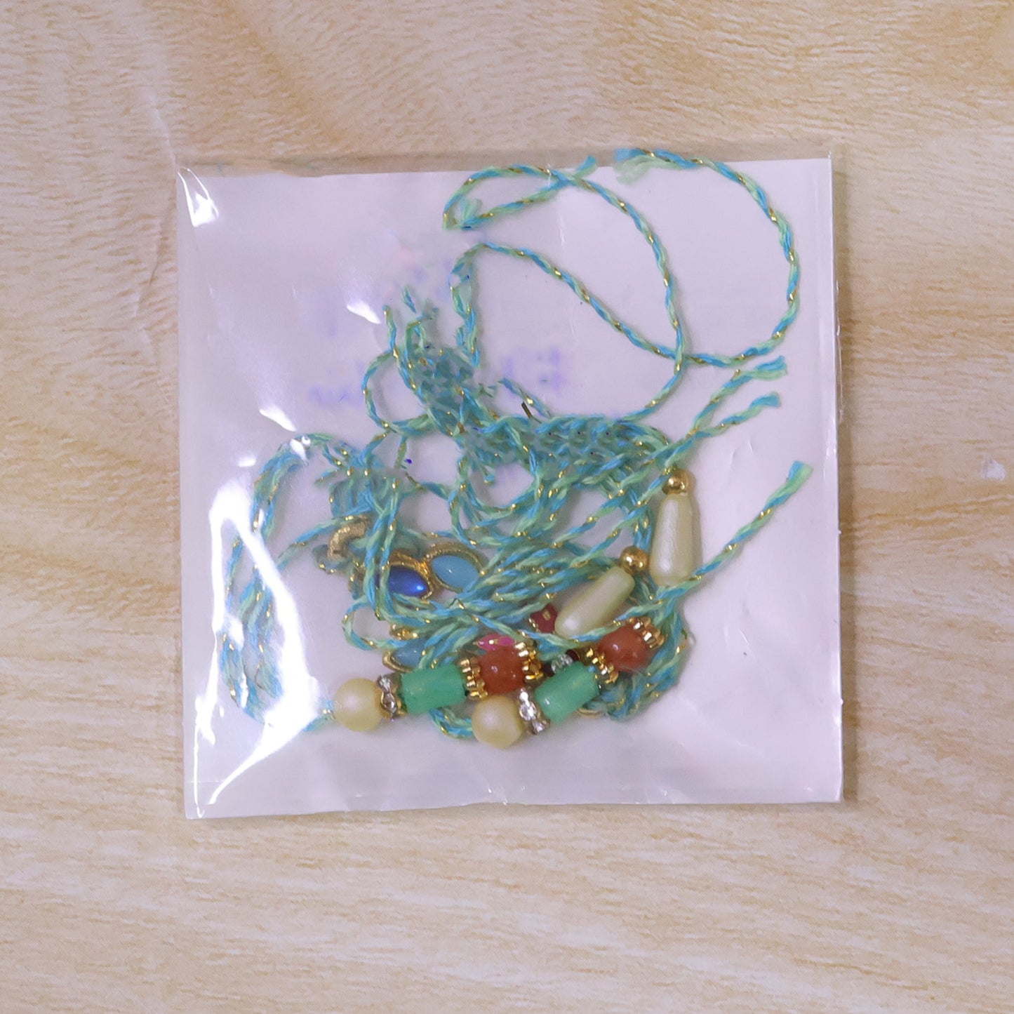 Colorful Enamel Peacock Pendant Rakhi with Multicolor Beads