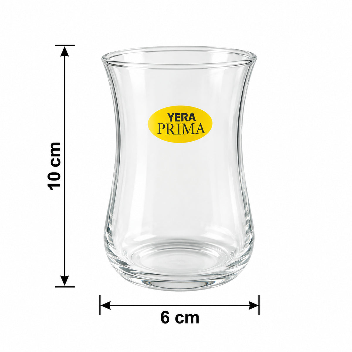 Yera Prima Radiance Zest Curved Glass Tumbler Set for Water and Juice (6 Pc)