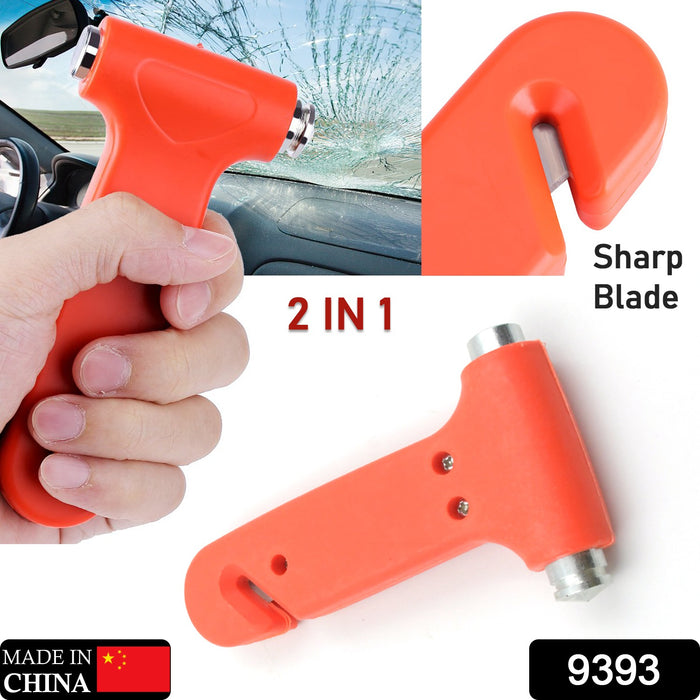 9393 Car Safety Hammer,Emergency and Rescue Tool,Car Window Breaker and Seatbelt Cutter,Safety Hammer Emergency Rescue Tool,Car Window Breaking Seat Belt Cutter (1 Pc)