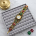 Rajasthani Inspired Designer Watch for Women with Floral Meenakari Work