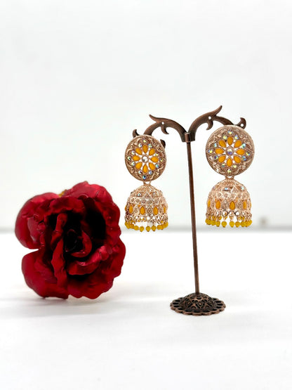 Traditional Diamond Jhumka Earrings