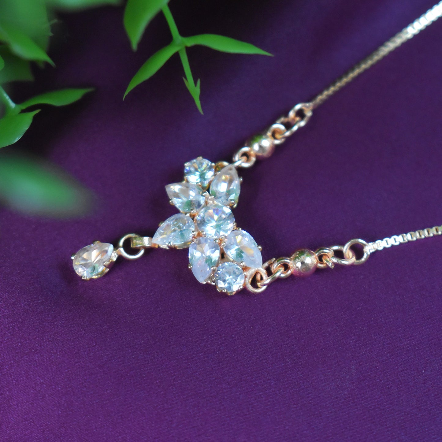 Diamond look Casual Chain Necklace