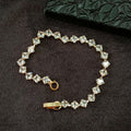 Rose Gold Plated Square Ad Stone Chain Bracelet – Elegant Sparkle