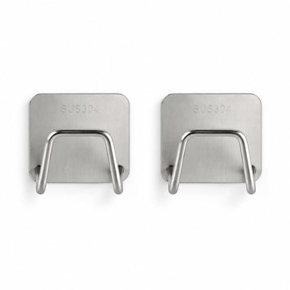 Self Adhesive Steel Sink Sponge Holder Hooks for Kitchen Scrubbers (2 Pc)