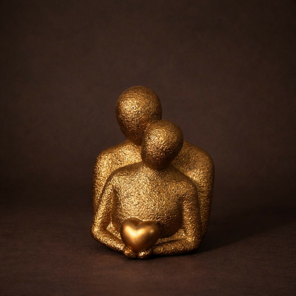 Couple Holding Heart Decorative Showpiece Romantic Home Table Décor