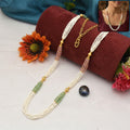 Pearl Beaded Mala Necklace – Elegant Multi-Layer Ethnic Jewelry
