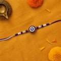Premium Round Nazar Evil Eye Studded Multicolor Bead Rakhi