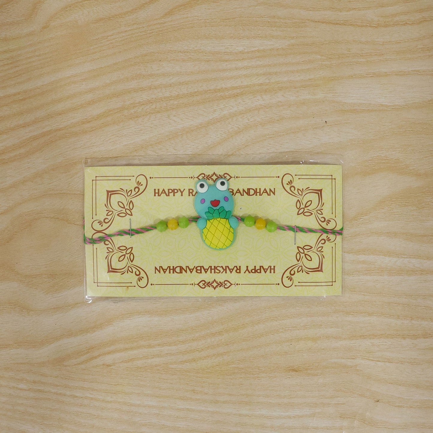 Frog Character Kids Beaded Thread Rakhi for Brother (10pcs)