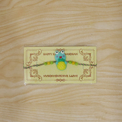 Frog Character Kids Beaded Thread Rakhi for Brother (10pcs)