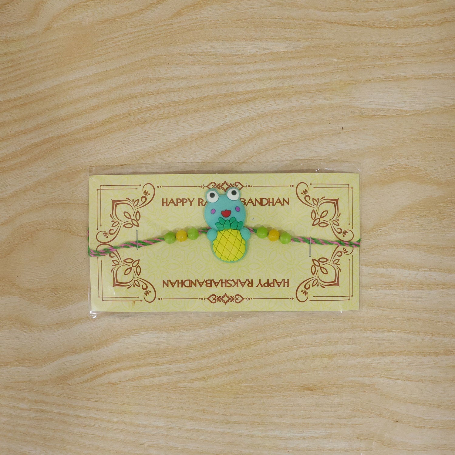 Frog Character Kids Beaded Thread Rakhi for Brother (5pcs)