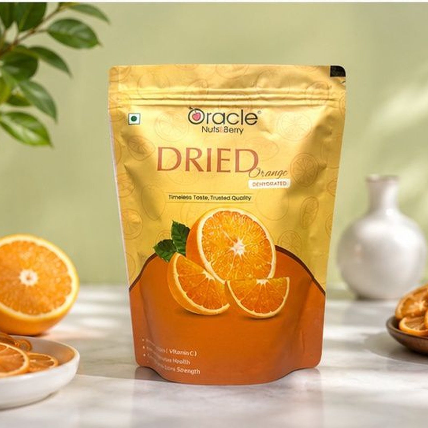 Dried orange slices artistically arranged, ideal for garnish in cocktails and desserts.