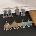 Pearl Oxidised Jhumka Earrings – Navratri Special Pack of 4