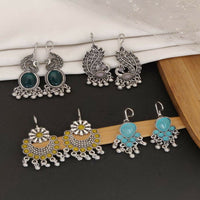 Stylish Fancy Traditional Pearl Oxodise Jhumaka Navarati Special For Women Pack Of 4