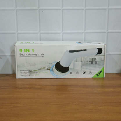 9-in-1 Electric Cleaning Brush with Long Extendable Handle (1 Set)