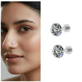Silver Plated AD Nosepin Stud – Internally Threaded Labret Combo Pack