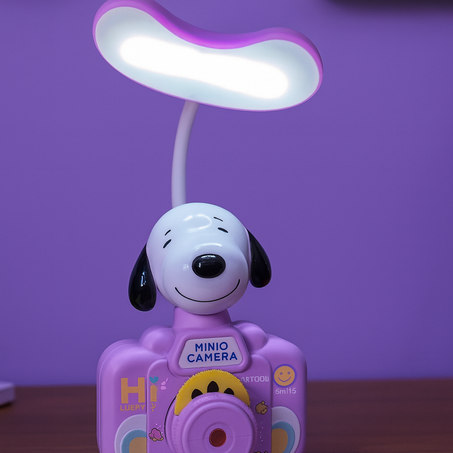 Dog Camera Kids Desk Lamp, Cute USB Rechargeable Study Night Light for Children