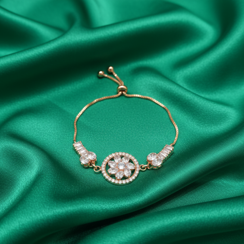 Luxury AD Floral Motif Bracelet for party wear