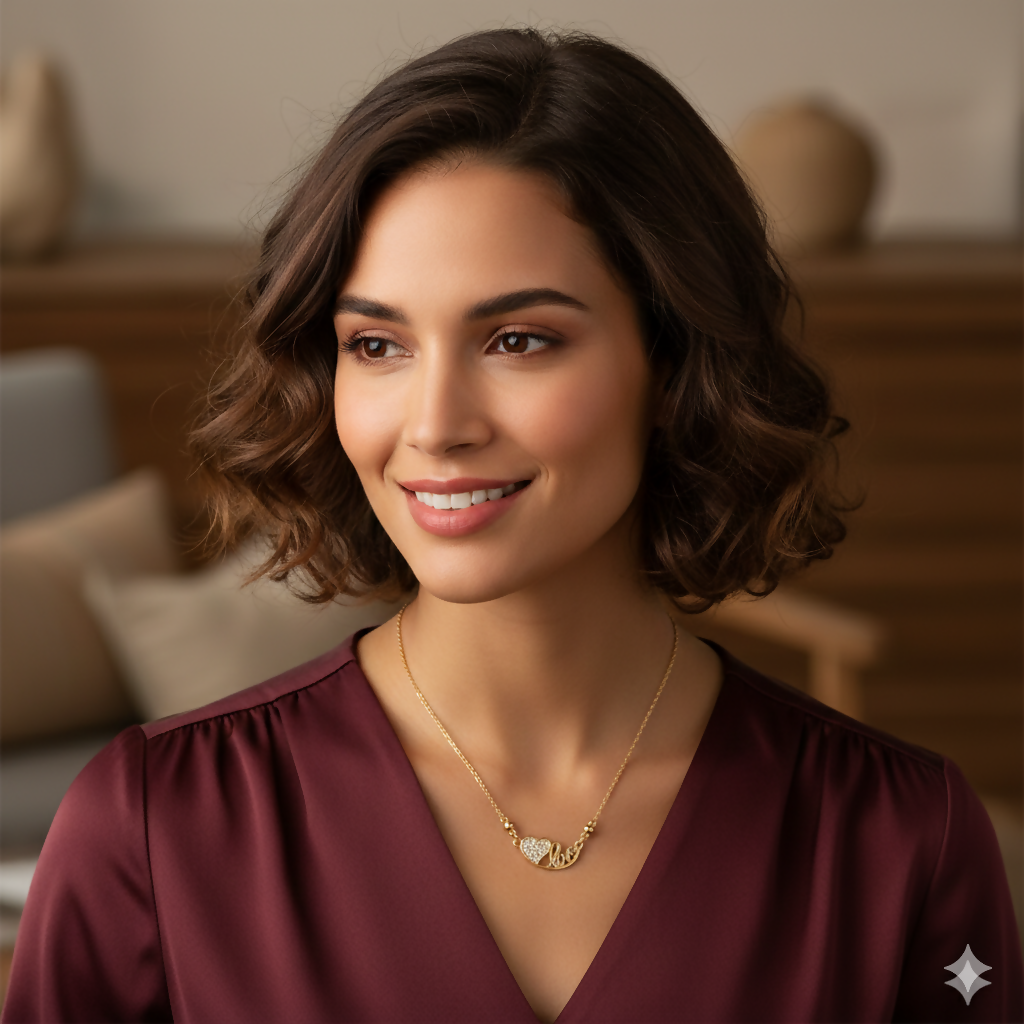 Dainty gold-plated necklace with adjustable clasp and sparkling heart pendant adorned with CZ stones