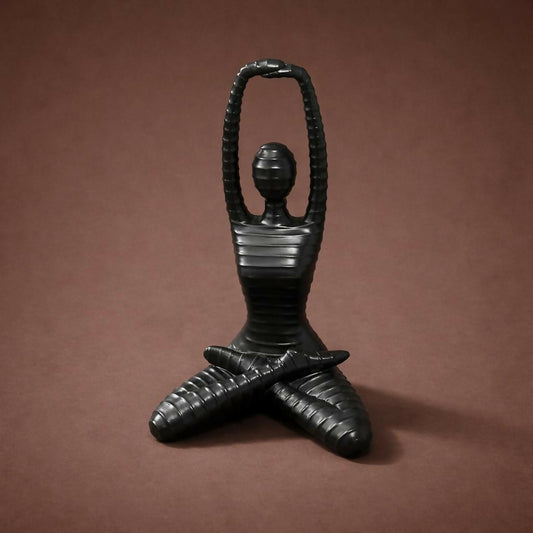 Yoga Meditation Sculpture Showpiece for Home Decor Tabletop(Color may vary)