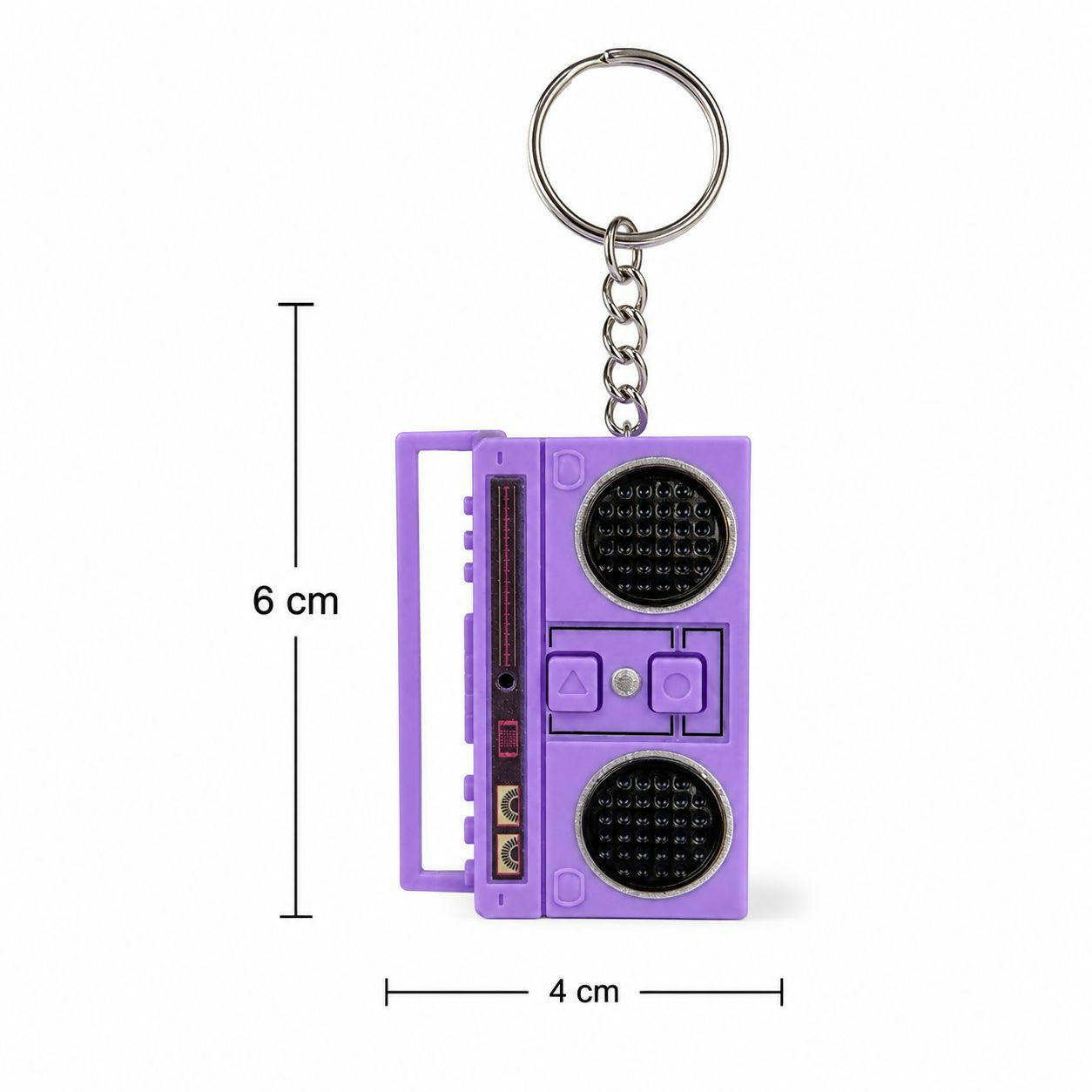 Retro radio mini voice recorder keychain accessory for bags