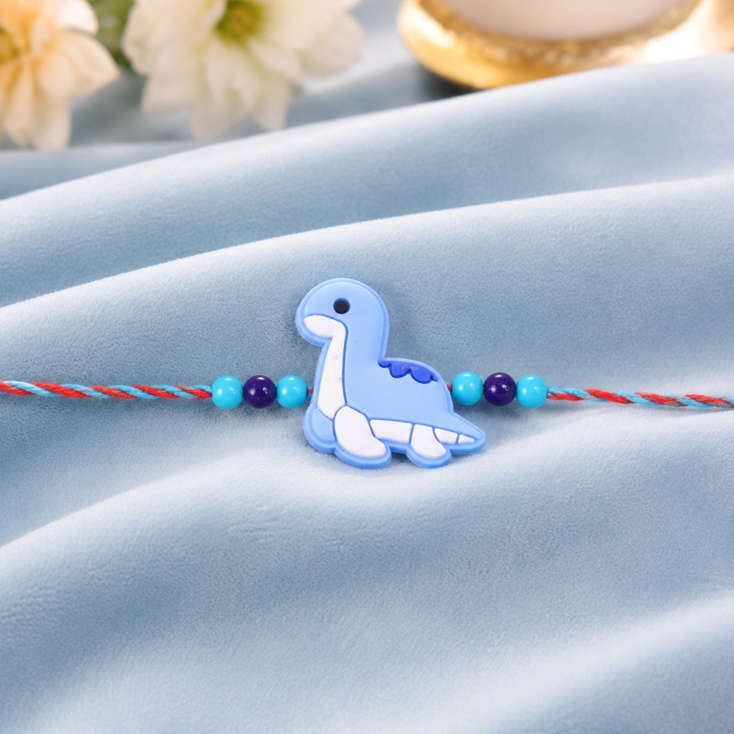 Kids Beaded Cartoon Charm Rakhi for Raksha Bandhan (10pcs)