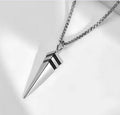 Triangle Pendant Necklace – Modern Stainless Steel Men's Jewellery