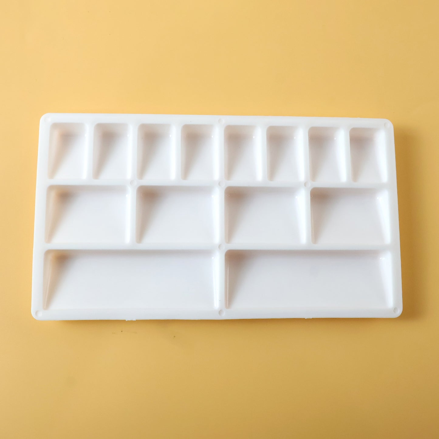 Small Rectangle Colour Mixing Plate Multi Well Paint Palette for Watercolour Artists