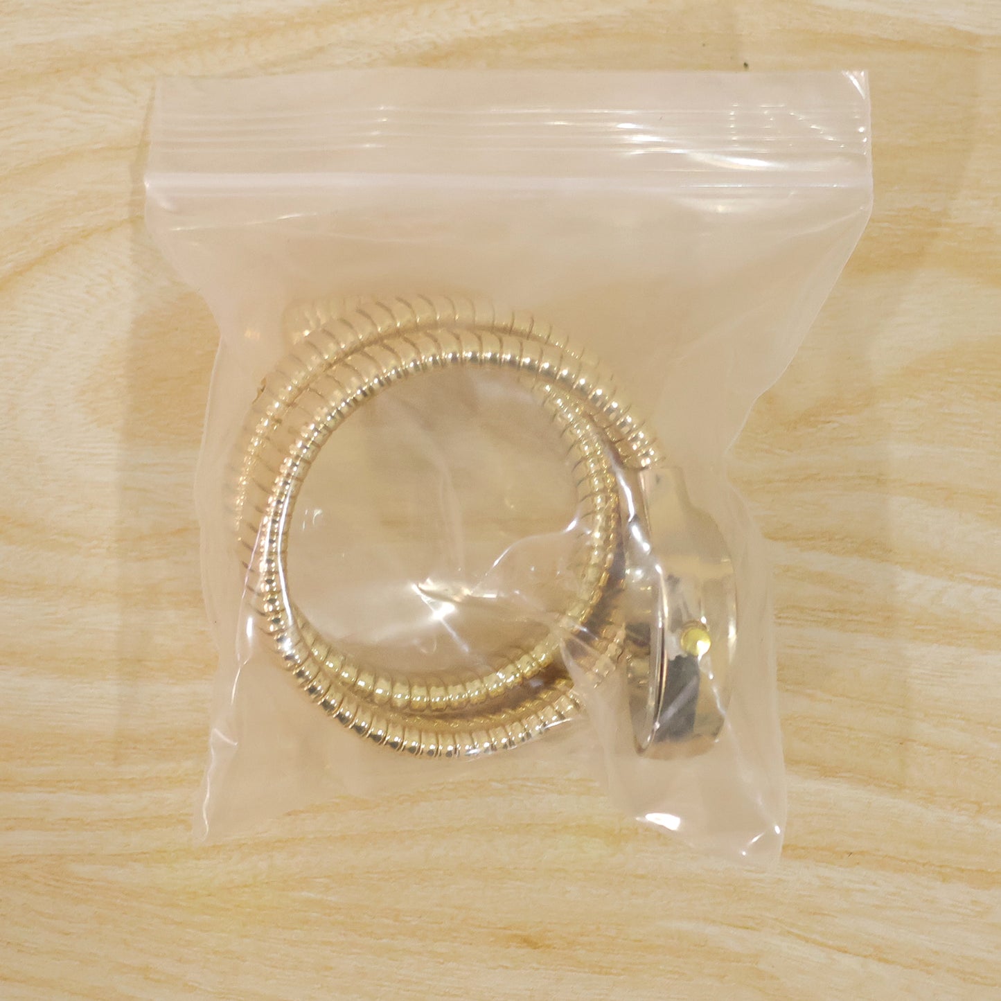 Golden Oval Snake Style Bracelet Watch with Crystal Border Dial for Women