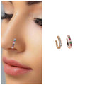 Non-Piercing CZ Nose Clip Set – Stylish Flower & Pave Hoop