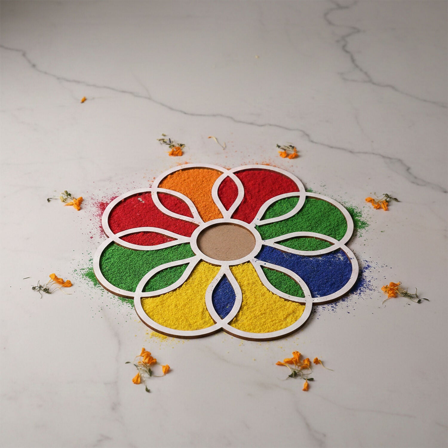 Rangoli Stencil | Flower Design for Diwali and Festivals