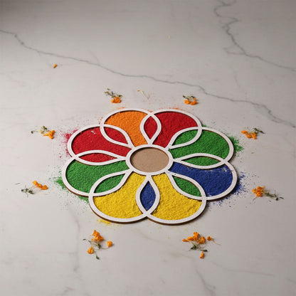 Rangoli Stencil | Flower Design for Diwali and Festivals