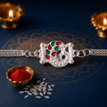 Rakhi for Brother – Floral Cluster Beaded Traditional Design