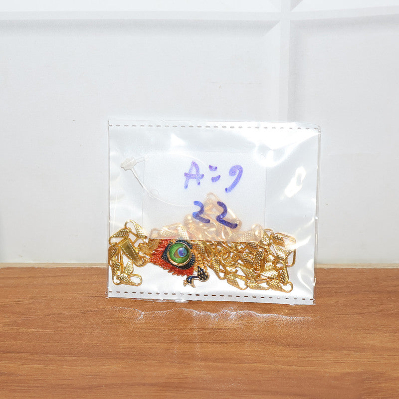 Shree Krishna Morpankh Devotional Pendant with Designer Chain