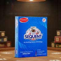 Sequent Strategy Board Game - Playing Cards & Colour Coins for Family