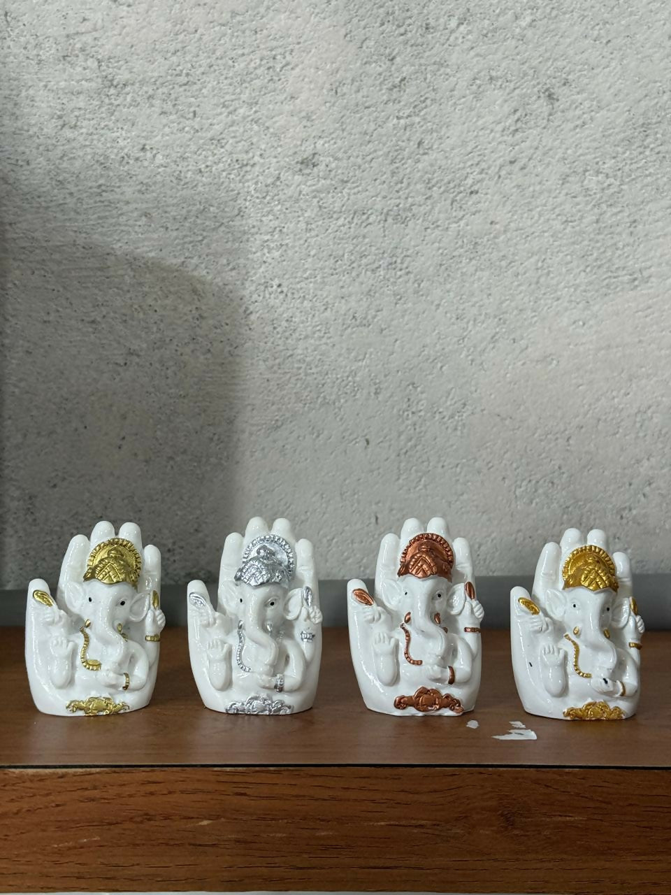 Set of 4 Ganesh Idol for Home Decor Ganpati Showpiece