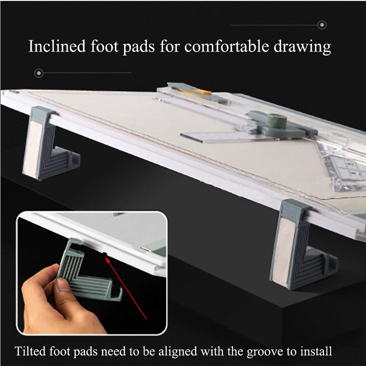 Complete drafting kit including protractor, set square, and scale ruler for artists and students.