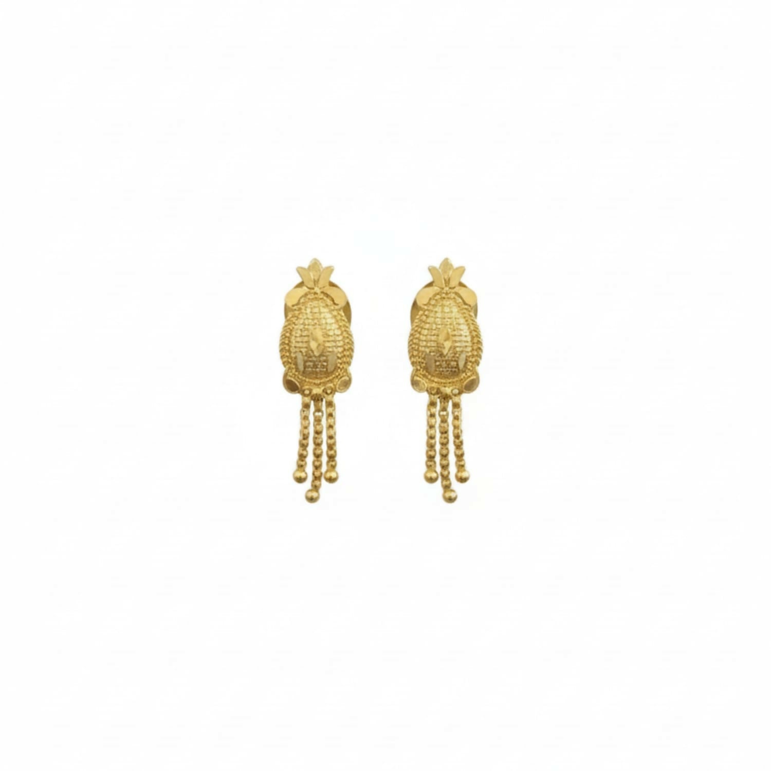 Nice 3 Line Golden Earrings for Women & Girls – Traditional Fancy Jewellery Gift