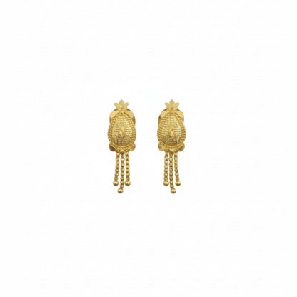 Nice 3 Line Golden Earrings for Women & Girls – Traditional Fancy Jewellery Gift